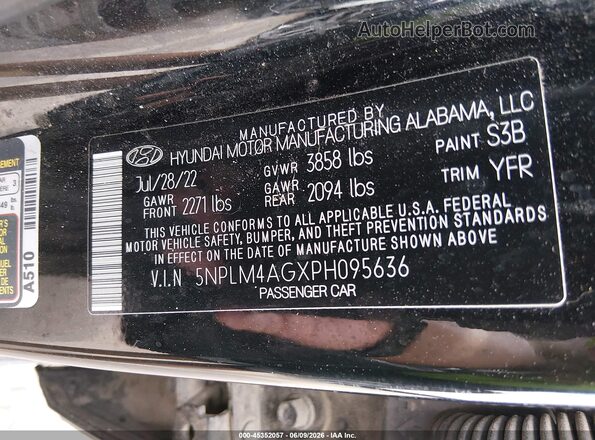 5NPLM4AGXPH095636 2023 HYUNDAI ELANTRA Black Вид підкапотного простору