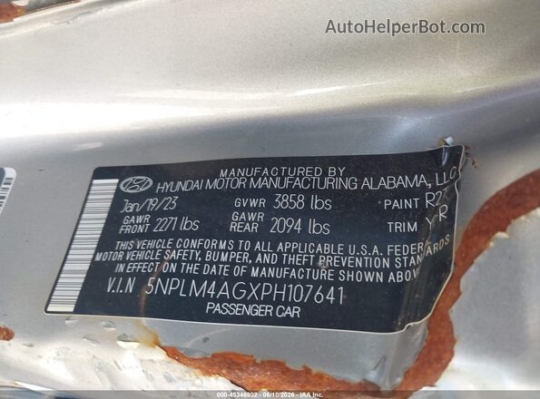 5NPLM4AGXPH107641 2023 HYUNDAI ELANTRA Silver ძრავის განყოფილების ხედი