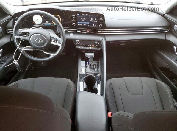 5NPLN4AG0MH010487 2021 HYUNDAI ELANTRA Gray Widok deski rozdzielczej