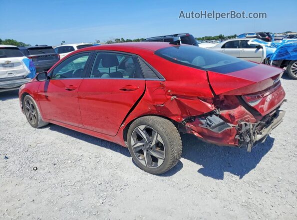5NPLN4AG0MH020968 2021 HYUNDAI ELANTRA Red Trasero izquierdo