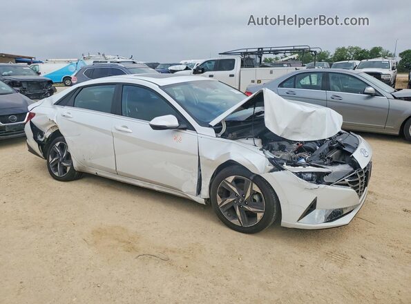 5NPLN4AG0MH026558 2021 HYUNDAI ELANTRA Белый Передняя правая четверть