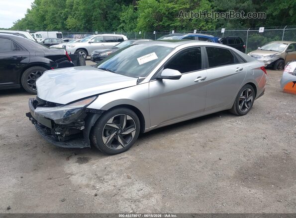 5NPLN4AG1MH035575 2021 HYUNDAI ELANTRA Silver Առջևի ձախ երեք քառորդ տեսարան
