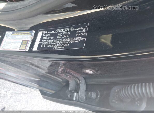 5NPLN4AG1NH058825 2022 HYUNDAI ELANTRA Black Widok komory silnika