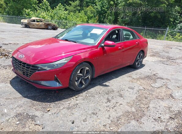 5NPLN4AG7MH039467 2021 HYUNDAI ELANTRA Красный Передняя левая четверть