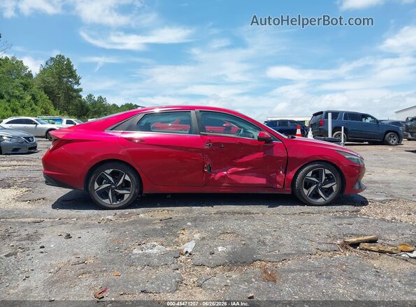 5NPLN4AG7MH039467 2021 HYUNDAI ELANTRA Красный Вид задней части салона