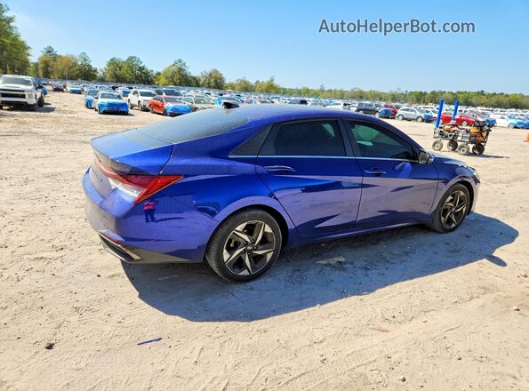 5NPLN4AG8MH023701 2021 HYUNDAI ELANTRA Blue Հետևի աջ