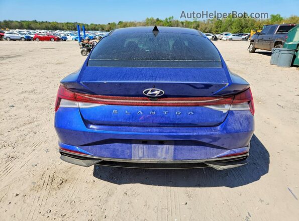 5NPLN4AG8MH023701 2021 HYUNDAI ELANTRA Blue Հետևի տեսք