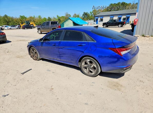 5NPLN4AG8MH023701 2021 HYUNDAI ELANTRA Blue Հետևի ձախ