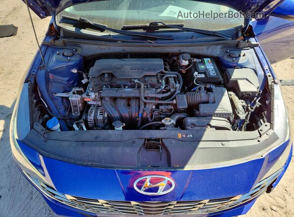 5NPLN4AG8MH023701 2021 HYUNDAI ELANTRA Blue Սալոնի հետևի տեսք