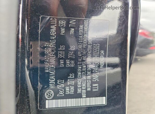 5NPLP4AG0PH105503 2023 HYUNDAI ELANTRA Black Vista del compartimento del motor