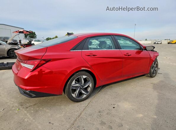 5NPLP4AG1MH019953 2021 HYUNDAI ELANTRA Бордовый Задняя правая четверть