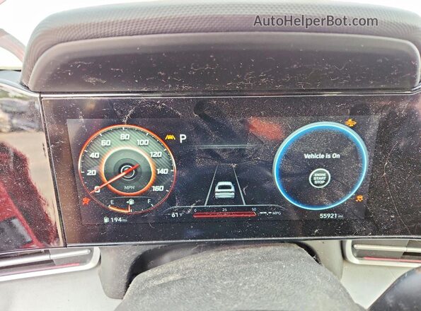 5NPLP4AG1MH019953 2021 HYUNDAI ELANTRA Бордовый Вид щитка приборов