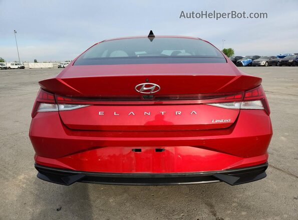 5NPLP4AG1MH019953 2021 HYUNDAI ELANTRA Бордовый Вид сзади