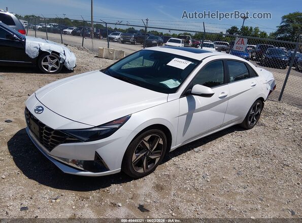 5NPLP4AG1MH024120 2021 HYUNDAI ELANTRA White Առջևի ձախ երեք քառորդ տեսարան