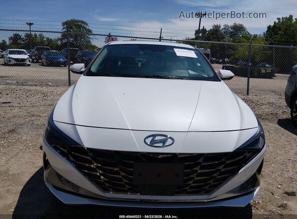 5NPLP4AG1MH024120 2021 HYUNDAI ELANTRA White Առջևի վահանակի տեսք