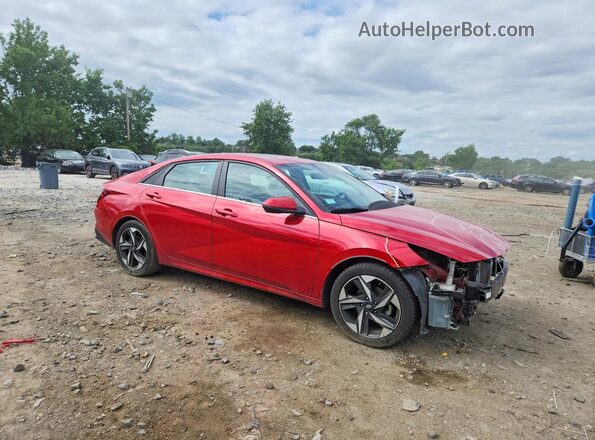 5NPLP4AG1MH037059 2021 HYUNDAI ELANTRA Red Передня права чверть