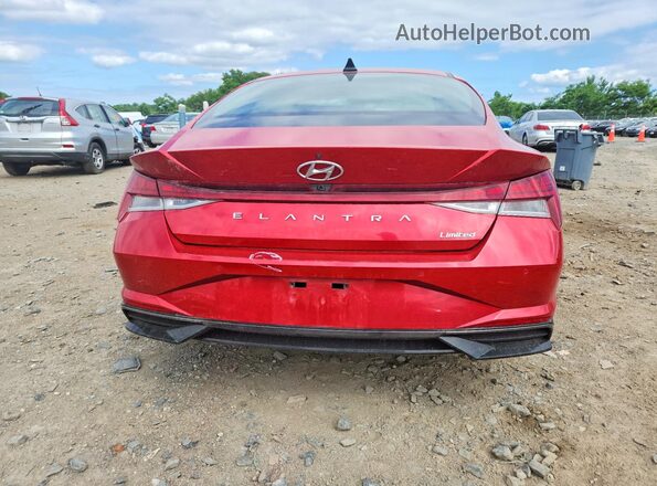 5NPLP4AG1MH037059 2021 HYUNDAI ELANTRA Red Вид ззаду