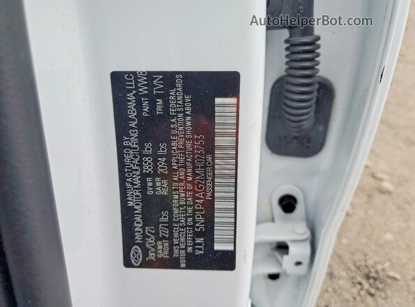 5NPLP4AG2MH023753 2021 HYUNDAI ELANTRA White 