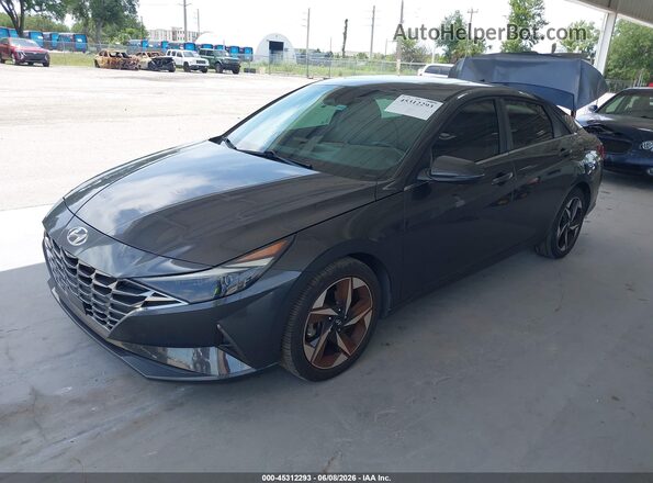 5NPLP4AG2MH037555 2021 HYUNDAI ELANTRA Gray Front left