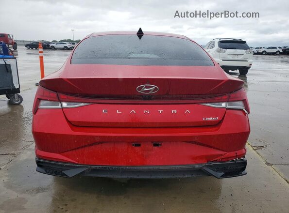 5NPLP4AG2PH116826 2023 HYUNDAI ELANTRA Red უკანა ხედი