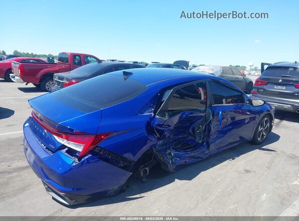5NPLP4AG4PH111157 2023 HYUNDAI ELANTRA Blue უკანა მარჯვენა