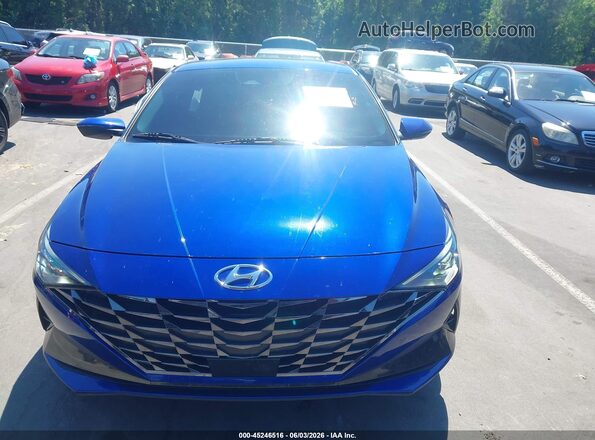 5NPLP4AG4PH111157 2023 HYUNDAI ELANTRA Blue უკანა სალონის ხედი