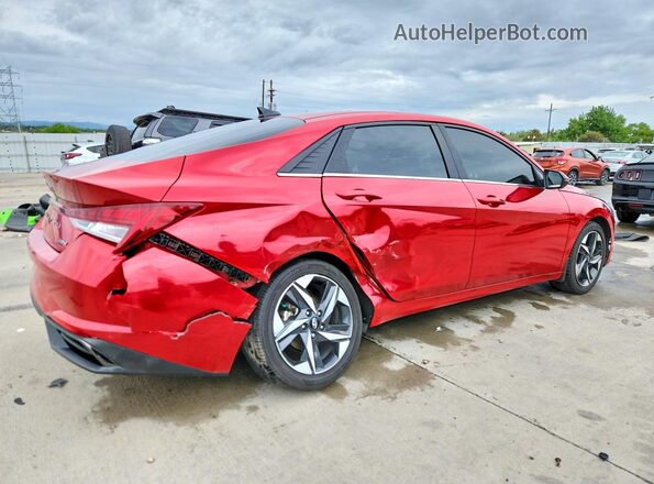 5NPLP4AG6NH077784 2022 HYUNDAI ELANTRA Красный Задняя правая четверть
