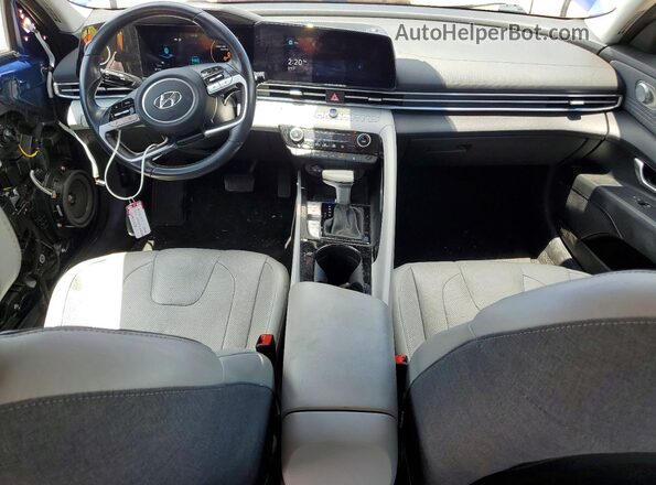 5NPLP4AG7MH026731 2021 HYUNDAI ELANTRA Blue Widok deski rozdzielczej