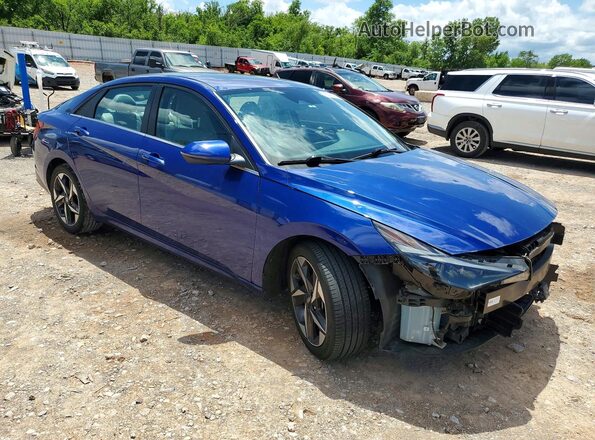 5NPLP4AG7MH026731 2021 HYUNDAI ELANTRA Blue Przód prawy