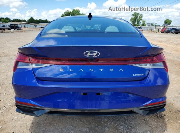 5NPLP4AG7MH026731 2021 HYUNDAI ELANTRA Blue Widok z tyłu