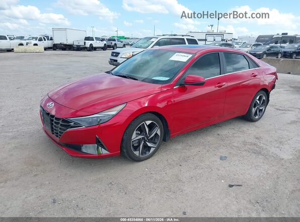 5NPLP4AGXNH059045 2022 HYUNDAI ELANTRA Red Przód lewy