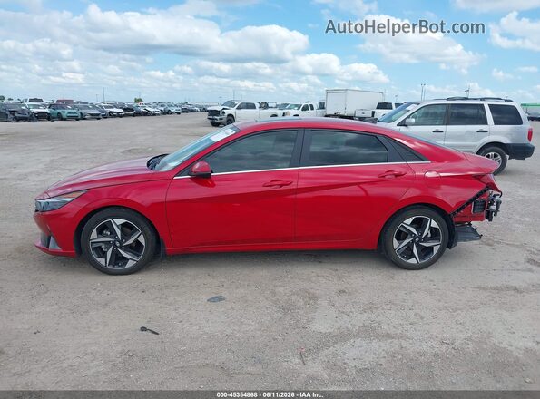 5NPLP4AGXNH059045 2022 HYUNDAI ELANTRA Red Widok wnętrza 360 stopni