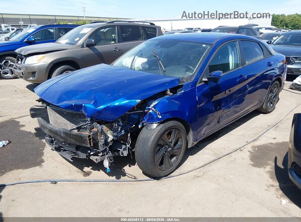 5NPLS4AG0MH020056 2021 HYUNDAI ELANTRA Blue Front left