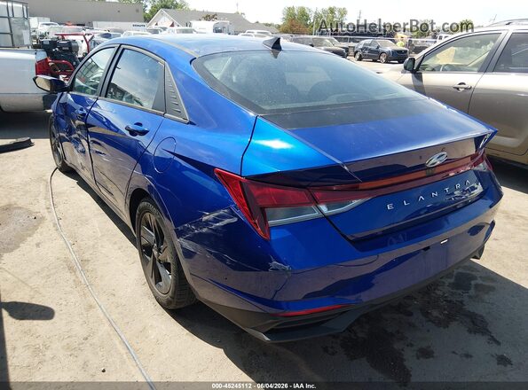 5NPLS4AG0MH020056 2021 HYUNDAI ELANTRA Blue Rear left