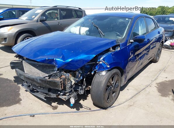 5NPLS4AG0MH020056 2021 HYUNDAI ELANTRA Blue Front view