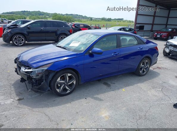 5NPLS4AG0PH108741 2023 HYUNDAI ELANTRA Blue Առջևի ձախ երեք քառորդ տեսարան