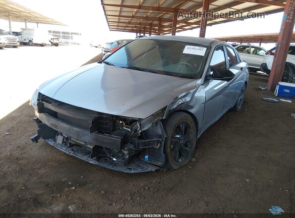 5NPLS4AG1MH023824 2021 HYUNDAI ELANTRA Gray Vista tres cuartos delantera izquierda
