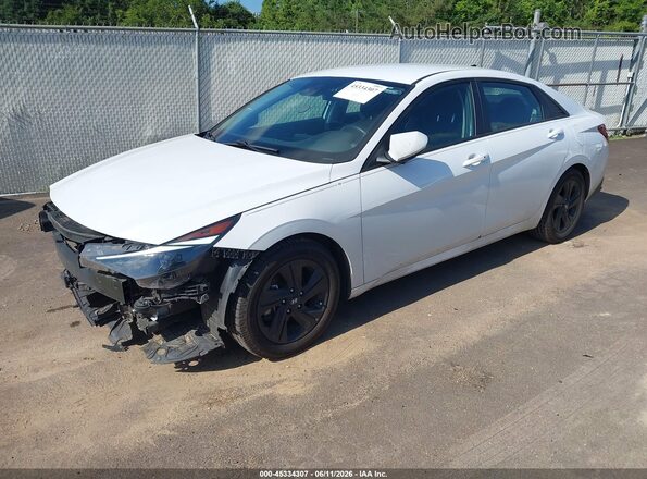 5NPLS4AG6MH018733 2021 HYUNDAI ELANTRA White Առջևի ձախ երեք քառորդ տեսարան