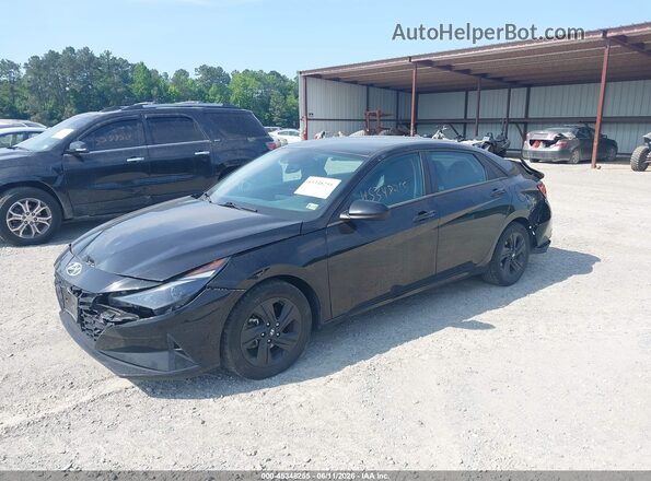 5NPLS4AG8NH059270 2022 HYUNDAI ELANTRA Black Առջևի ձախ երեք քառորդ տեսարան