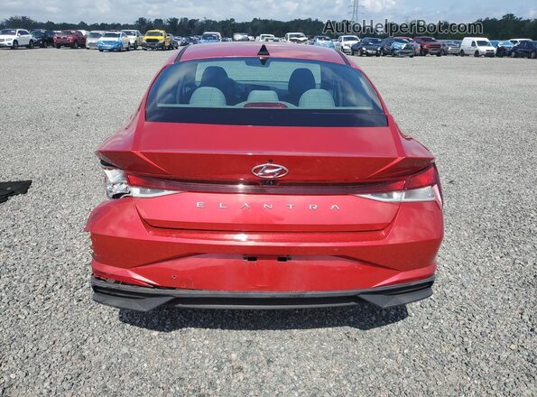 5NPLS4AG9MH042010 2021 HYUNDAI ELANTRA Красный Вид сзади