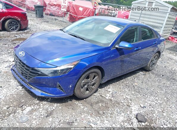5NPLS4AG9NH068463 2022 HYUNDAI ELANTRA Blue Առջևի ձախ երեք քառորդ տեսարան