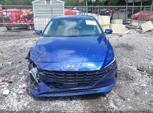 5NPLS4AG9NH068463 2022 HYUNDAI ELANTRA Blue Սարքավորումների վահանակի տեսք