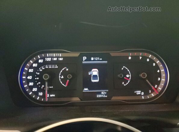 5NTJADAE6RH077749 2024 HYUNDAI SANTA White ხელსაწყოთა პანელის ხედი