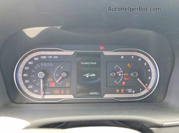 5NTJB4AE2NH001260 2022 HYUNDAI SANTA Blue Instrument cluster view