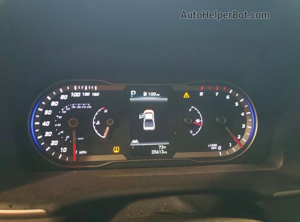 5NTJBDAE7NH031368 2022 HYUNDAI SANTA Black Widok zestawu wskaźników