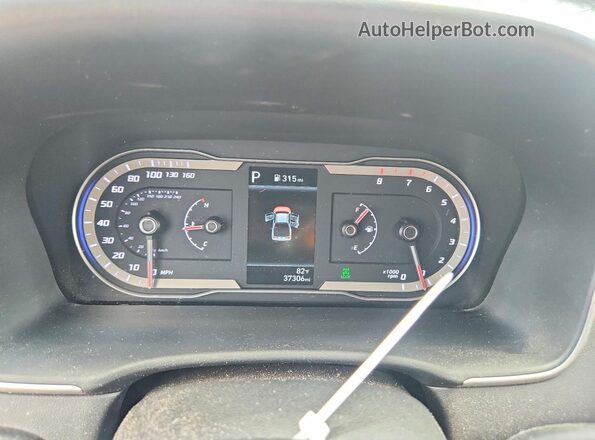 5NTJBDAE9PH066917 2023 HYUNDAI SANTA Gray Вид щитка приладів