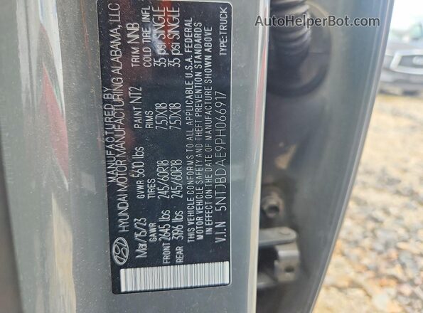 5NTJBDAE9PH066917 2023 HYUNDAI SANTA Gray Вид підкапотного простору