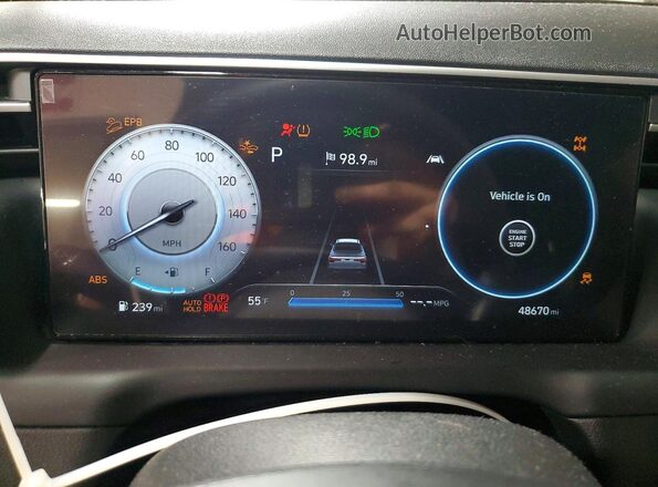 5NTJCDAE4RH096875 2024 HYUNDAI SANTA Black Instrument cluster view