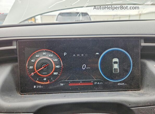5NTJCDAE7NH030167 2022 HYUNDAI SANTA Green Instrument cluster view