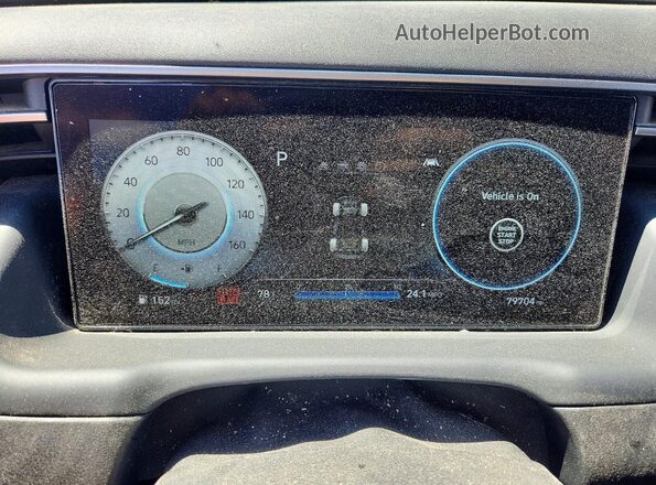 5NTJCDAE8NH017976 2022 HYUNDAI SANTA Green Instrument cluster view
